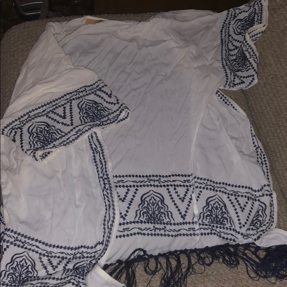 Short fringed kimono